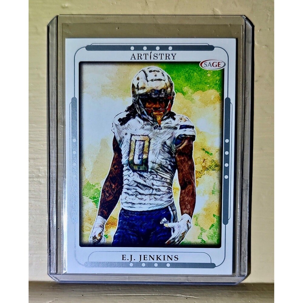 E.J. Jenkins 2023 SAGE NFL Artistry Football #48 Card